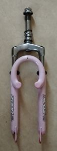 Fourche vtt 26" pouces rose suspendue a disque ou ... - 1