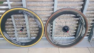 Paire de roues roval clx64 à pneus et freins patin... - 1
