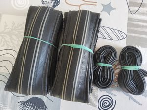 2 Pneus slick hutchinson+2 ch à air pour 26 pouces... - 1