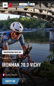 Vente dossard 70.3 Vichy  - 1
