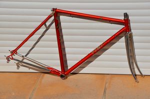 Cadre et fourche de vélo de route vintage Chesini ... - 1