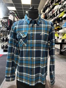 Chemise Alpine Star bleue à carreaux (S et XL) - 1