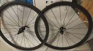 Roues carbones à pneus 35 mm freinage patin super ... - 1