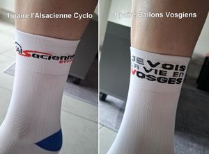2 paires de chaussettes cyclosportives Alsave / Vo... - 1