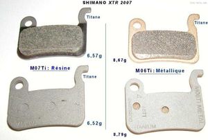 Plaquettes shimano m06ti (y8e598010) métal - 1