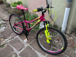 VTT Greenway angle 24 pouces coloris rose et jaune... - 1