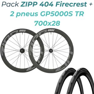 PACK PAIRE DE ROUES ZIPP 404 FIRECREST TBL DISC + ... - 1