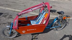 Vélo cargo Bakfiets biporteur long électrique - 1