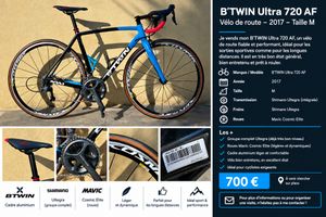 B’TWIN Ultra 720 AF – Taille M – Shimano Ultegra –... - 1