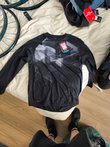 Maillot ION VTT manches longues imprimé, noir/gris... - 1
