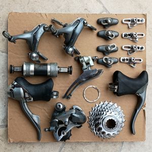 Vends mini-groupe Shimano 600 "tricolor" - 1