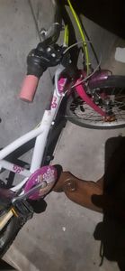 Vélo enfant/fille B'Twin rose et blanc - 1