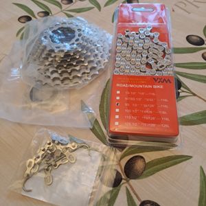 cassettes 11/32 shimano 9 vitesses ,chaine 9 vites... - 1