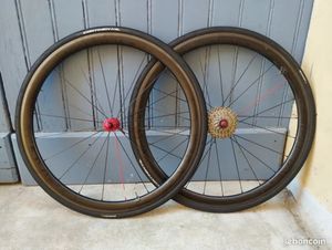 Roues carbone DMag Wheels à pneus, vélo route cour... - 1