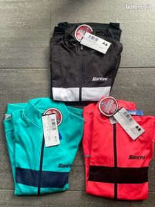 3 vestes vélo Santini Coral automne femme TM neuve... - 1