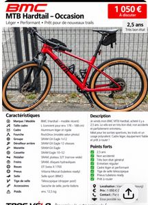 BMC MTB TWOSTROKE Nouveau prix 1050euro - 1