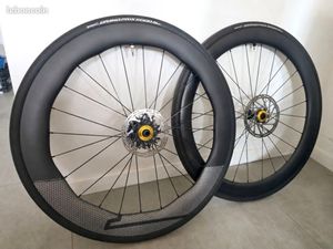 PAIRE DE ROUES CARBONE 50/65 mm - DT SWISS 180 - X... - 1
