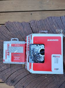 Cassette SRAM PG850 8 V 11/32+ Chaine SRAM PC850 8... - 1