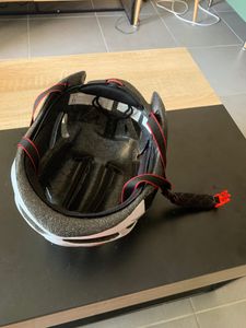 casque velo   blanc/noir  - 1