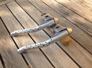 Paire De Leviers De Frein Weinmann Vintage - Aluminium Argent - Pour Guidon Course