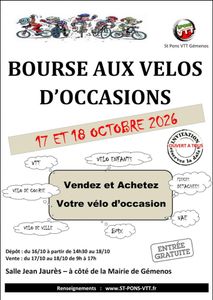 BOURSE AU VELOS 16 au 18 octobre  - 1