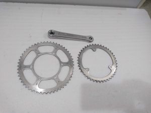 Pédalier Stronglight 300 LX Aluminium Duralumin / Manivelles 170 cm / Plateaux 52-42/ Axe carré / Vélo de course route collection vintage - Équipements vélos